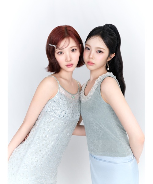 LILY BROWN（リリーブラウン）の「[L.B CANDY STOCK]レースタンクトップ（タンクトップ・レディース・ミント/アイボリー/ブラック・F）」の20枚目の写真