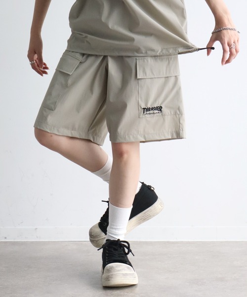 THRASHER（スラッシャー）の「【THRASHER/スラッシャー】接触冷感 ナイロンカーゴショーツ（カーゴパンツ・メンズ・ブラック/グレイッシュベージュ/ブラウン・M/XL/L）」の19枚目の写真