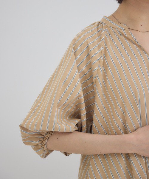 KATHARINE ROSS(キャサリンロス)の「【PILLINI/ピリーニ】スキッパーストライプワンピース(ワンピース・レディース・ブラック/ライトブルー/キャメル・FREE)」の22枚目の写真