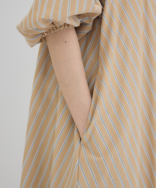 KATHARINE ROSS(キャサリンロス)の「【PILLINI/ピリーニ】スキッパーストライプワンピース(ワンピース・レディース・ブラック/ライトブルー/キャメル・FREE)」の21枚目の写真