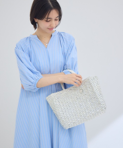 KATHARINE ROSS(キャサリンロス)の「【PILLINI/ピリーニ】スキッパーストライプワンピース(ワンピース・レディース・ブラック/ライトブルー/キャメル・FREE)」の14枚目の写真