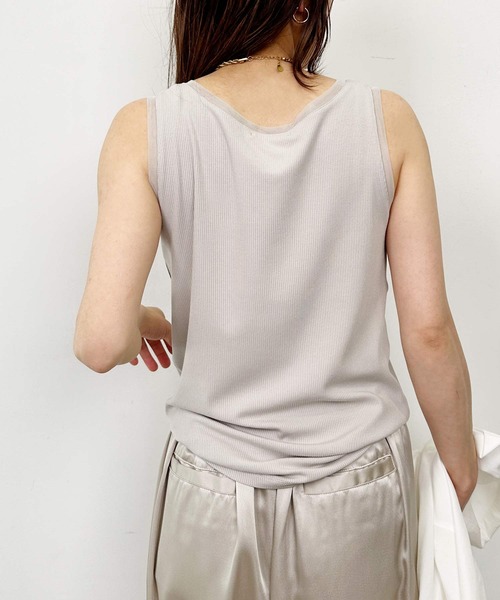 PICCIN(ピッチン)の「チュール切り替えタンクトップ(タンクトップ・レディース・ブラック系その他/アイボリー/ブラック/グレイッシュベージュ・M)」の18枚目の写真