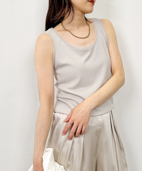 PICCIN(ピッチン)の「チュール切り替えタンクトップ(タンクトップ・レディース・ブラック系その他/アイボリー/ブラック/グレイッシュベージュ・M)」の17枚目の写真