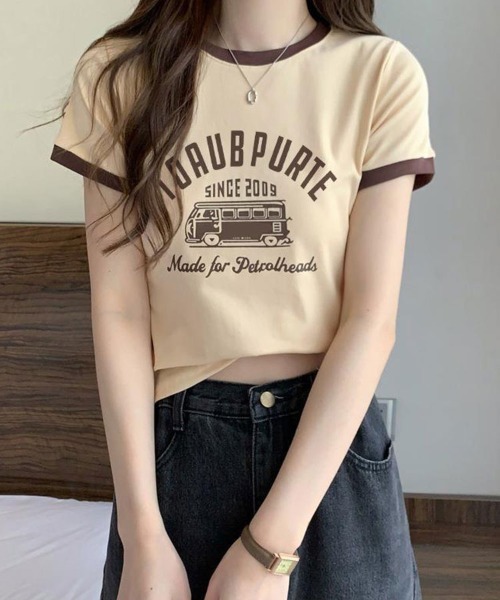 SallyLunn(サリーラン)の「レトロロゴリンガーコンパクトT(Tシャツ/カットソー・レディース・ベージュ/ブラック/グレー/ホワイト/ブラウン・LARGE/MEDIUM)」の18枚目の写真