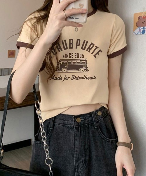 SallyLunn(サリーラン)の「レトロロゴリンガーコンパクトT(Tシャツ/カットソー・レディース・ベージュ/ブラック/グレー/ホワイト/ブラウン・LARGE/MEDIUM)」の19枚目の写真