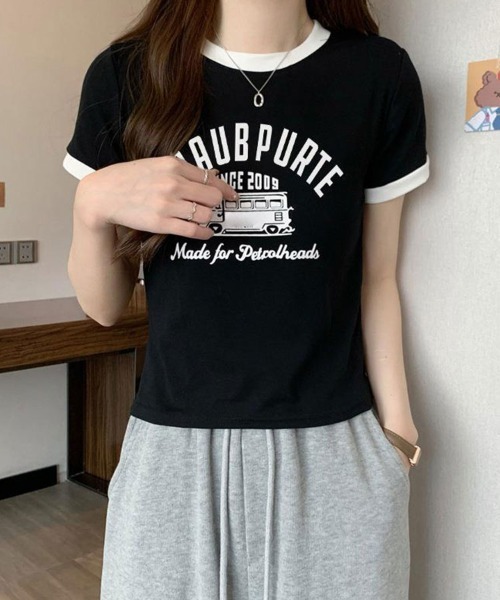 SallyLunn(サリーラン)の「レトロロゴリンガーコンパクトT(Tシャツ/カットソー・レディース・ベージュ/ブラック/グレー/ホワイト/ブラウン・LARGE/MEDIUM)」の11枚目の写真