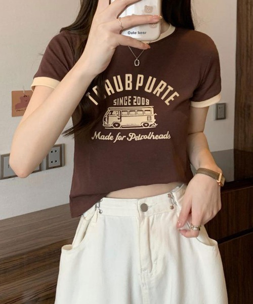SallyLunn(サリーラン)の「レトロロゴリンガーコンパクトT(Tシャツ/カットソー・レディース・ベージュ/ブラック/グレー/ホワイト/ブラウン・LARGE/MEDIUM)」の16枚目の写真