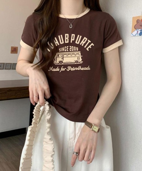 SallyLunn(サリーラン)の「レトロロゴリンガーコンパクトT(Tシャツ/カットソー・レディース・ベージュ/ブラック/グレー/ホワイト/ブラウン・LARGE/MEDIUM)」の17枚目の写真