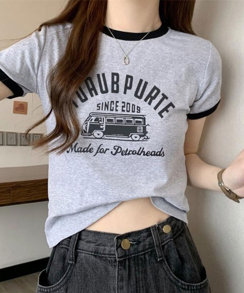 SallyLunn(サリーラン)の「レトロロゴリンガーコンパクトT(Tシャツ/カットソー・レディース・ベージュ/ブラック/グレー/ホワイト/ブラウン・LARGE/MEDIUM)」の13枚目の写真