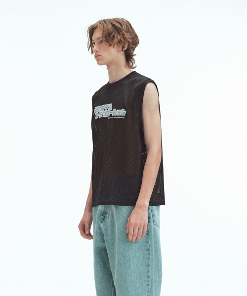 Rest&Recreation(レストアンドレクリエーション)の「ANIME LOGO MESH VEST - BLACK(Tシャツ/カットソー・メンズ・その他・ONE)」の4枚目の写真