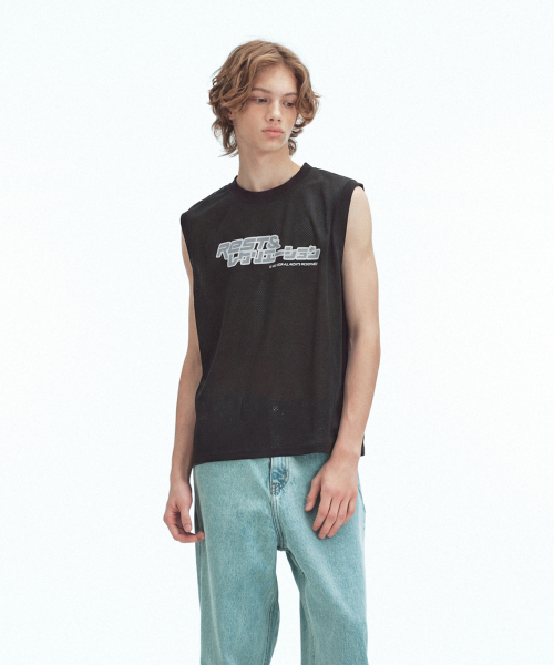 Rest&Recreation(レストアンドレクリエーション)の「ANIME LOGO MESH VEST - BLACK(Tシャツ/カットソー・メンズ・その他・ONE)」の6枚目の写真