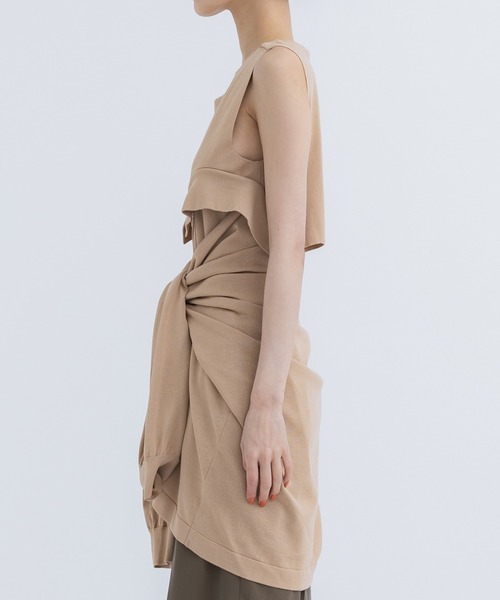 TAN（タン）の「[TAN/タン]TIED LAYERING TOPS（その他トップス・レディース・ベージュ/ブルー・FREE）」の6枚目の写真