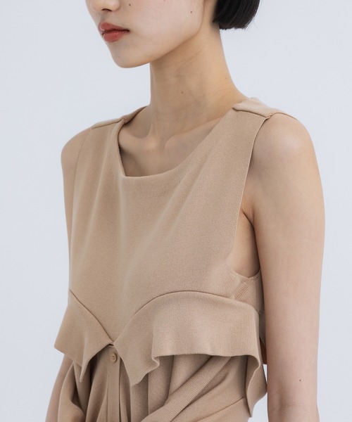 TAN（タン）の「[TAN/タン]TIED LAYERING TOPS（その他トップス・レディース・ベージュ/ブルー・FREE）」の8枚目の写真