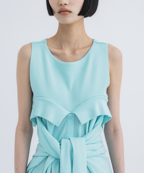 TAN（タン）の「[TAN/タン]TIED LAYERING TOPS（その他トップス・レディース・ベージュ/ブルー・FREE）」の16枚目の写真