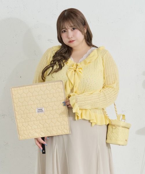 Louiosy(ルオシー)の「【Louiosy】【大きいサイズ】透かし編みフリルカーディガン+キャミセット(カーディガン/ボレロ・レディース・イエロー/レッド/ライトブルー・4L/3L/X-LARGE)」の13枚目の写真