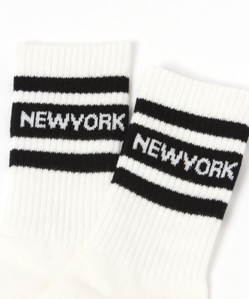 BAYFLOW（ベイフロー）の「[コーディネートのポイントに♪]ラインロゴソックス(KIDS)（ソックス/靴下・キッズ・ブラック/ブルー/レッド・L/M）」の6枚目の写真