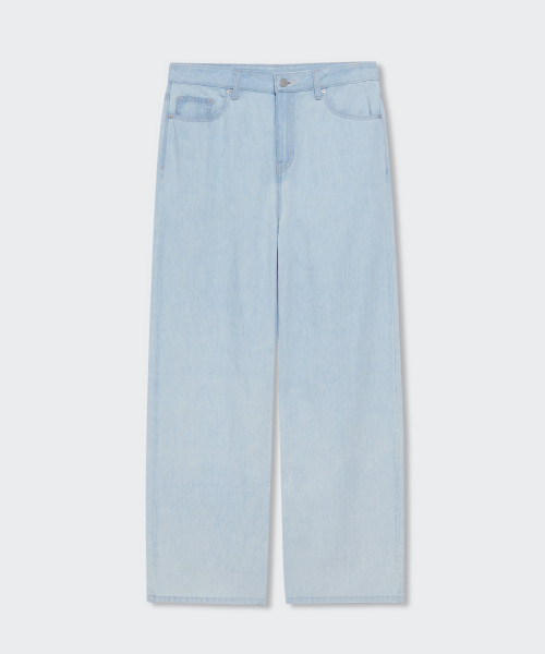 MUSINSA STANDARD WOMAN（ムシンサスタンダードウーマン）の「ウィメンズテンセルワイドデニムパンツ[アイスインディゴ]（デニムパンツ・レディース・その他・24/25/26/27/28/29/30）」の4枚目の写真