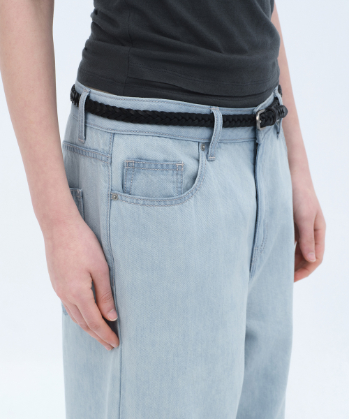 MUSINSA STANDARD WOMAN（ムシンサスタンダードウーマン）の「ウィメンズテンセルワイドデニムパンツ[アイスインディゴ]（デニムパンツ・レディース・その他・24/25/26/27/28/29/30）」の7枚目の写真