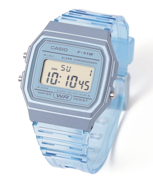CASIO（カシオ）の「CASIO: F-91WS ウォッチ（デジタル腕時計・メンズ・ライトブルー/ホワイト/ピンク・ONE SIZE）」の3枚目の写真