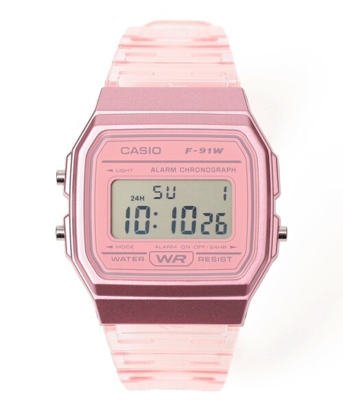 CASIO（カシオ）の「CASIO: F-91WS ウォッチ（デジタル腕時計・メンズ・ライトブルー/ホワイト/ピンク・ONE SIZE）」の6枚目の写真
