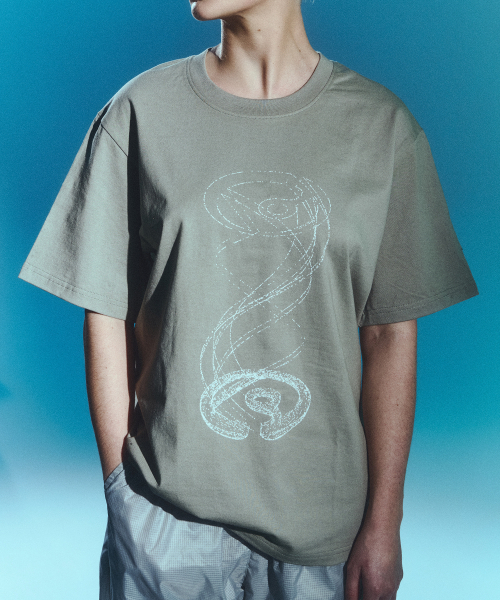 THEWARLD(ザワールド)の「サーキュラーウォルドロゴコットン半袖Tシャツ(グリーン)(Tシャツ/カットソー・メンズ・その他・1/2/3)」の1枚目の写真