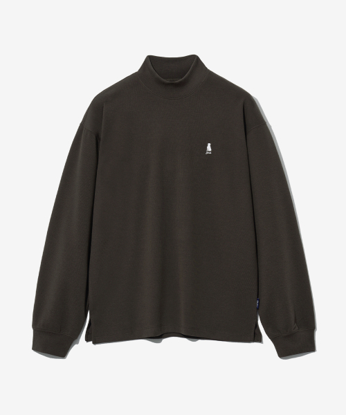 YALE(イェール)の「コンフォータブルモックネック長袖Tシャツブラウン(Tシャツ/カットソー・レディース・その他・MEDIUM/SMALL/X-LARGE/X-SMALL/XX-LARGE/LARGE)」の1枚目の写真