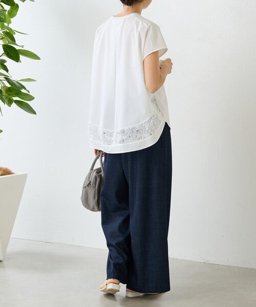 BEARDSLEY(ビアズリー)の「裾チュールキリカエプルオーバー(Tシャツ/カットソー・レディース・ブラック/ホワイト・FREE)」の8枚目の写真