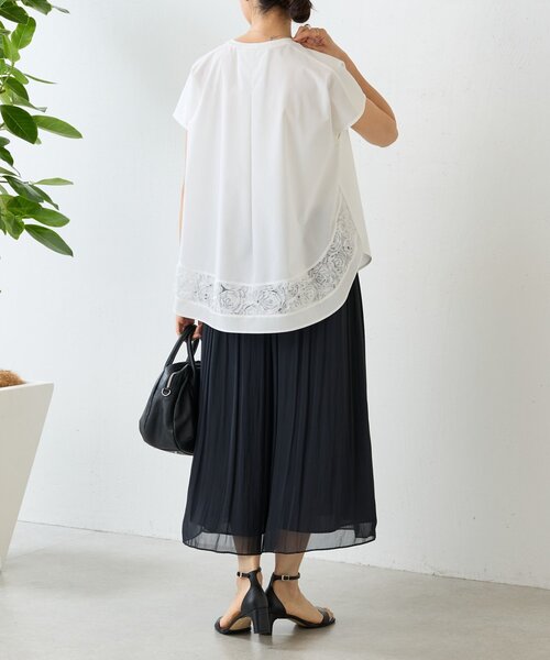 BEARDSLEY(ビアズリー)の「裾チュールキリカエプルオーバー(Tシャツ/カットソー・レディース・ブラック/ホワイト・FREE)」の12枚目の写真