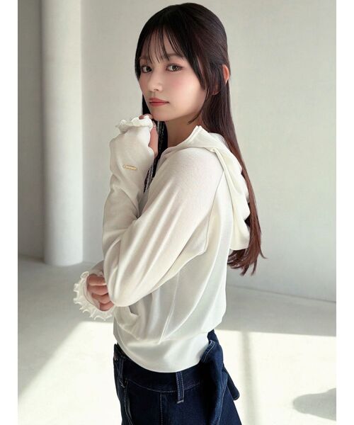 RESEXXY(リゼクシー)の「【UVカット】ベーシックパーカー(Tシャツ/カットソー・レディース・ブラック/ピンク/ホワイト/ブルー・FREE)」の16枚目の写真