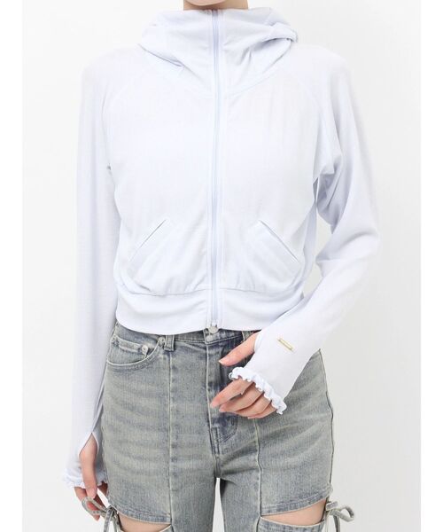 RESEXXY(リゼクシー)の「【UVカット】ベーシックパーカー(Tシャツ/カットソー・レディース・ブラック/ピンク/ホワイト/ブルー・FREE)」の12枚目の写真