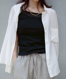 Reurie' | レイヤードシアーキャミ(chihiro select)【カップ付】 / レイヤード シアーキャミ 大人カジュアル 夏服 重ね着 シアートップス(タンクトップ)