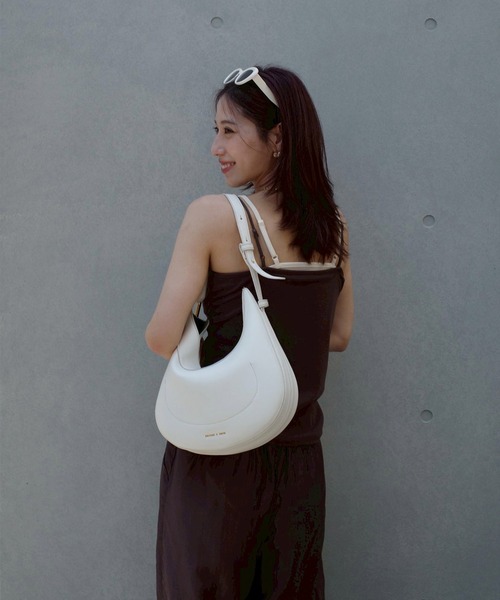 Reurie'(レウリィ)の「レイヤードシアーキャミ(chihiro select)【カップ付】 / レイヤード シアーキャミ 大人カジュアル 夏服 重ね着 シアートップス(タンクトップ・レディース・ブラウン/ブラック/ホワイト・FREE)」の11枚目の写真