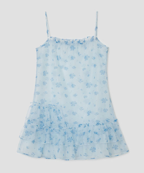TYPESERVICE（タイプサービス）の「Mesh Ruffled Layered Dress [Blue]（ワンピース・レディース・その他・FREE）」の2枚目の写真