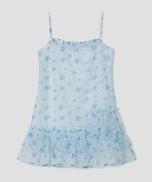 TYPESERVICE（タイプサービス）の「Mesh Ruffled Layered Dress [Blue]（ワンピース・レディース・その他・FREE）」の3枚目の写真