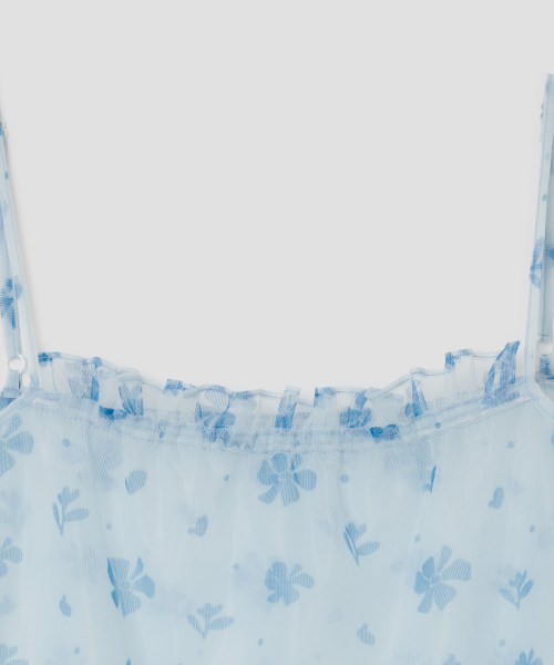 TYPESERVICE（タイプサービス）の「Mesh Ruffled Layered Dress [Blue]（ワンピース・レディース・その他・FREE）」の4枚目の写真