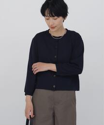 ◆【ウォッシャブル】フィンリーフライスカットソーカーディガン