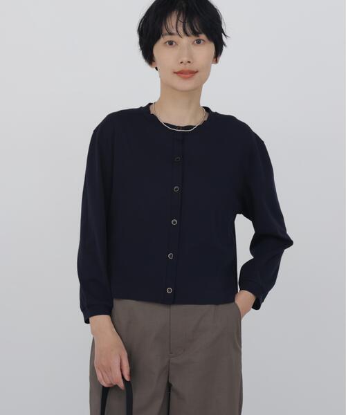 human woman(ヒューマンウーマン)の「◆【ウォッシャブル】フィンリーフライスカットソーカーディガン(カーディガン/ボレロ・レディース・ネイビー/レッド/ホワイト系その他・MEDIUM)」の14枚目の写真