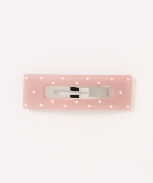 bibmilk(ビブミルク)の「BIBMILK FROST DOTS SQUARE FLAME PIN 7.5cm(ヘアピン・キッズ・グレー/ブルー/クリア/イエロー/ピンク系1/ピンク/コーラルピンク・ONE SIZE)」の1枚目の写真