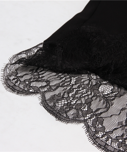 FIGARO Paris（フィガロパリ）の「◇レース付き コクーンワンピース◆（ワンピース・レディース・ブラック/ベージュ系その他・38/36）」の11枚目の写真