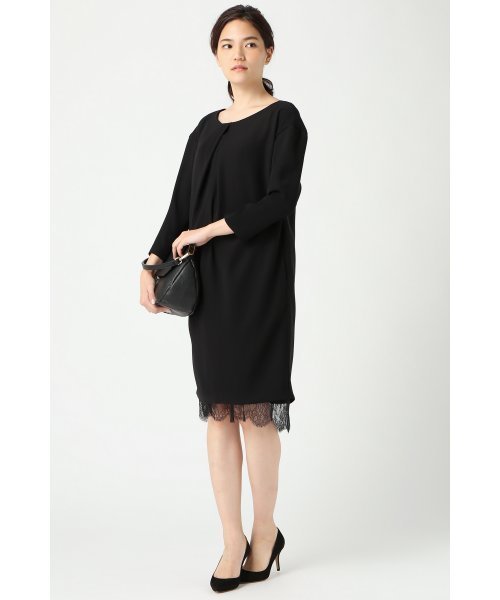 FIGARO Paris（フィガロパリ）の「◇レース付き コクーンワンピース◆（ワンピース・レディース・ブラック/ベージュ系その他・38/36）」の14枚目の写真