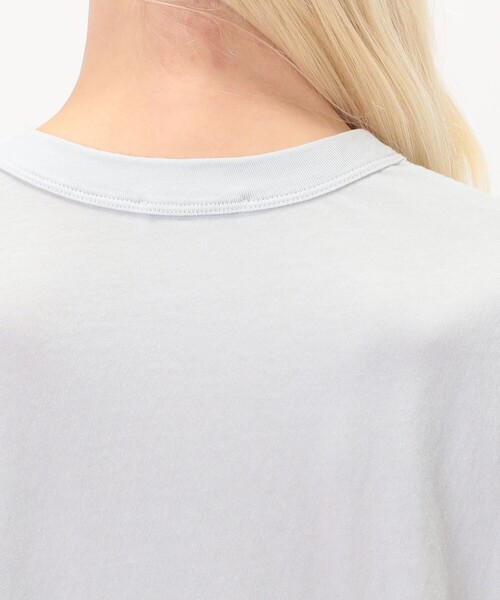 ATON(エイトン)の「ATON FRESCA SINGLE JERSEY STANDARD ハーフスリーブプルオーバー(Tシャツ/カットソー・レディース・ライトイエロー/ライトブルー・1)」の8枚目の写真