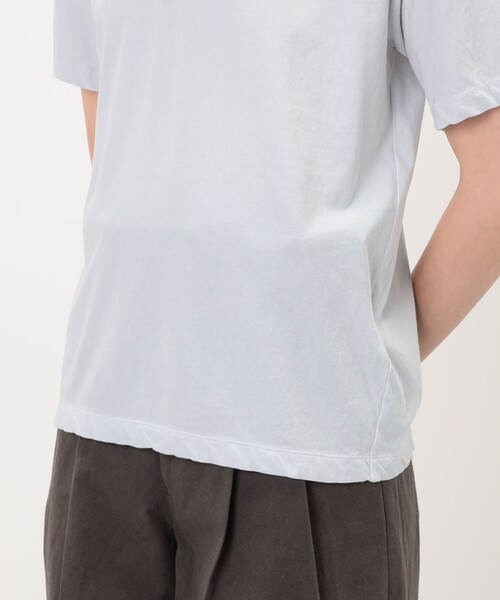 ATON(エイトン)の「ATON FRESCA SINGLE JERSEY STANDARD ハーフスリーブプルオーバー(Tシャツ/カットソー・レディース・ライトイエロー/ライトブルー・1)」の10枚目の写真