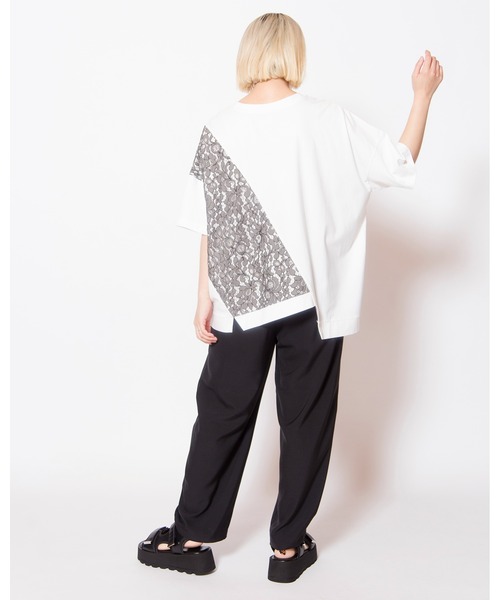 OSMOSIS(オズモーシス)の「レース切替Tシャツ(Tシャツ/カットソー・レディース・ネイビー/ホワイト/ブラック・ONE SIZE)」の20枚目の写真