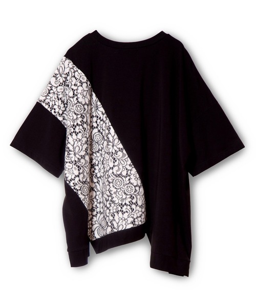 OSMOSIS(オズモーシス)の「レース切替Tシャツ(Tシャツ/カットソー・レディース・ネイビー/ホワイト/ブラック・ONE SIZE)」の15枚目の写真
