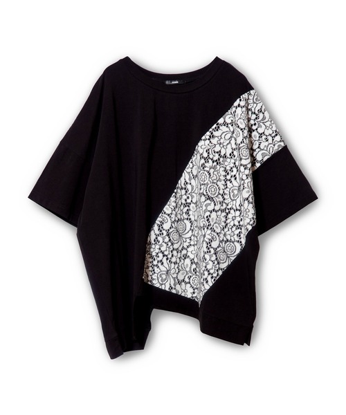 OSMOSIS(オズモーシス)の「レース切替Tシャツ(Tシャツ/カットソー・レディース・ネイビー/ホワイト/ブラック・ONE SIZE)」の11枚目の写真
