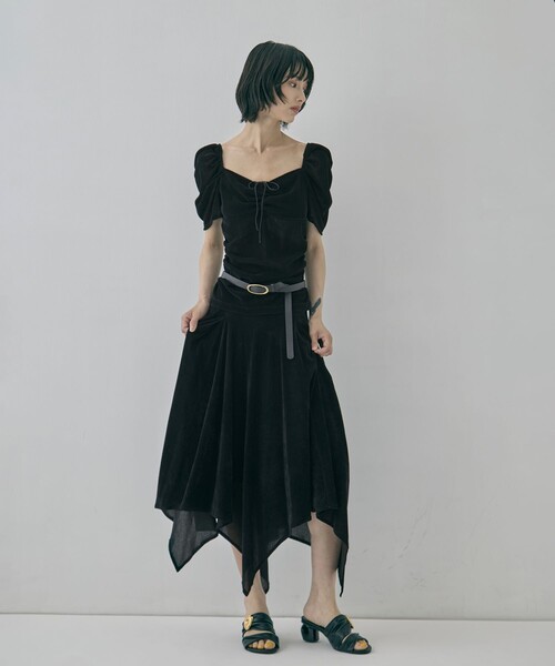FETICO(フェティコ)の「【FETICO/フェティコ】《STUDIOUS別注》VELOUR TEE/ベロアT(Tシャツ/カットソー・レディース・ブラック/ブラウン・FREE)」の7枚目の写真