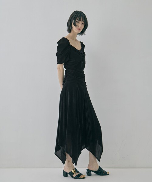 FETICO(フェティコ)の「【FETICO/フェティコ】《STUDIOUS別注》VELOUR TEE/ベロアT(Tシャツ/カットソー・レディース・ブラック/ブラウン・FREE)」の9枚目の写真