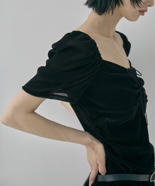FETICO(フェティコ)の「【FETICO/フェティコ】《STUDIOUS別注》VELOUR TEE/ベロアT(Tシャツ/カットソー・レディース・ブラック/ブラウン・FREE)」の16枚目の写真