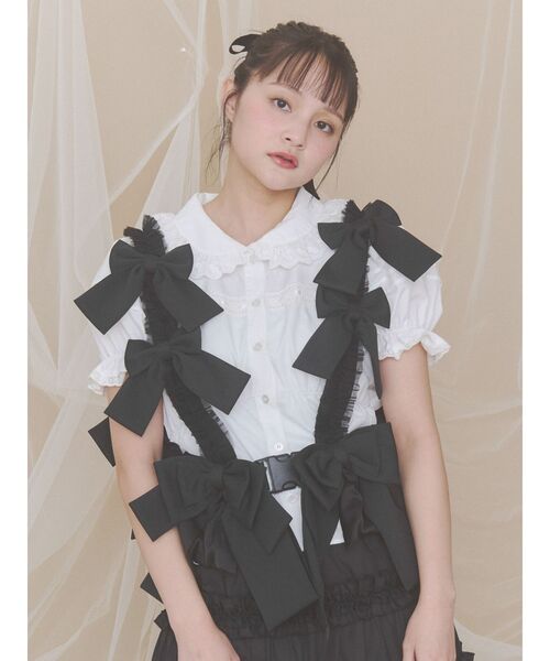 merry jenny（メリージェニー）の「Tulle ribbon harness（ベルト・レディース・ピンク/オフホワイト/ライトブルー/ブラック・FREE）」の5枚目の写真