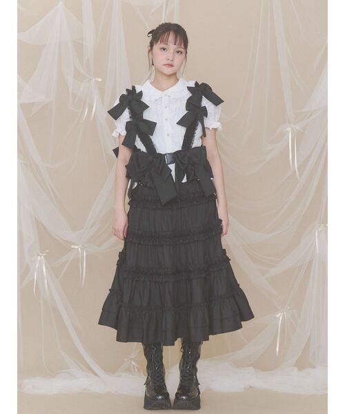 merry jenny（メリージェニー）の「Tulle ribbon harness（ベルト・レディース・ピンク/オフホワイト/ライトブルー/ブラック・FREE）」の8枚目の写真